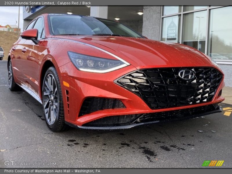 Calypso Red / Black 2020 Hyundai Sonata Limited