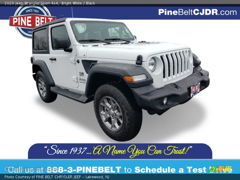 Bright White / Black 2020 Jeep Wrangler Sport 4x4