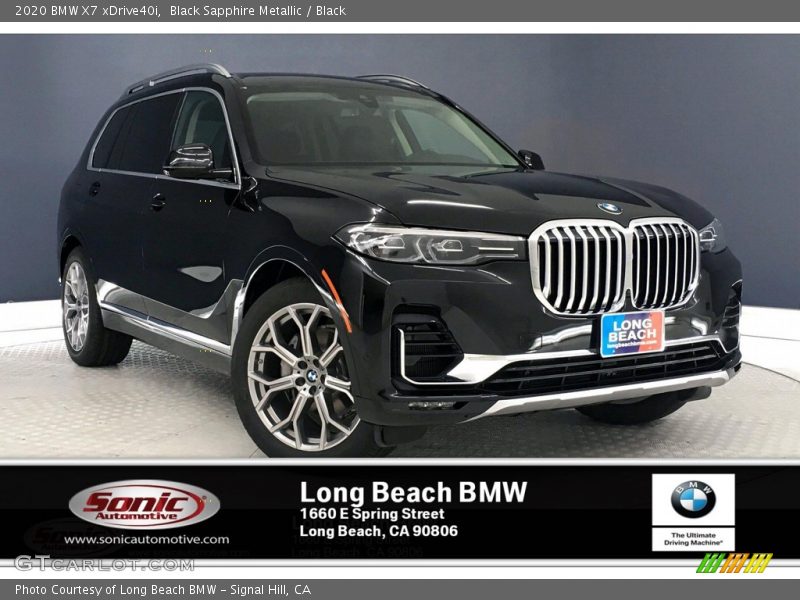 Black Sapphire Metallic / Black 2020 BMW X7 xDrive40i