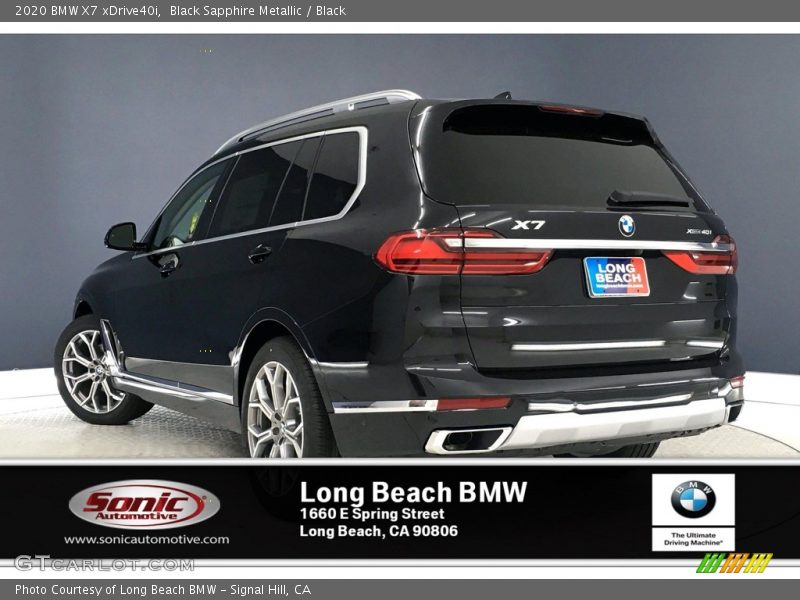 Black Sapphire Metallic / Black 2020 BMW X7 xDrive40i