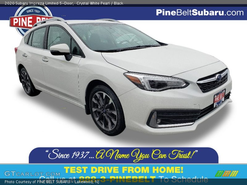 Crystal White Pearl / Black 2020 Subaru Impreza Limited 5-Door