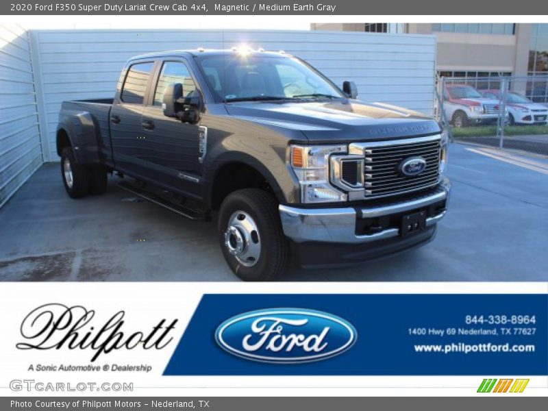 Magnetic / Medium Earth Gray 2020 Ford F350 Super Duty Lariat Crew Cab 4x4