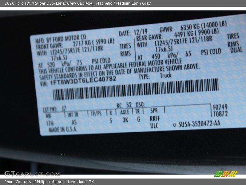 Magnetic / Medium Earth Gray 2020 Ford F350 Super Duty Lariat Crew Cab 4x4