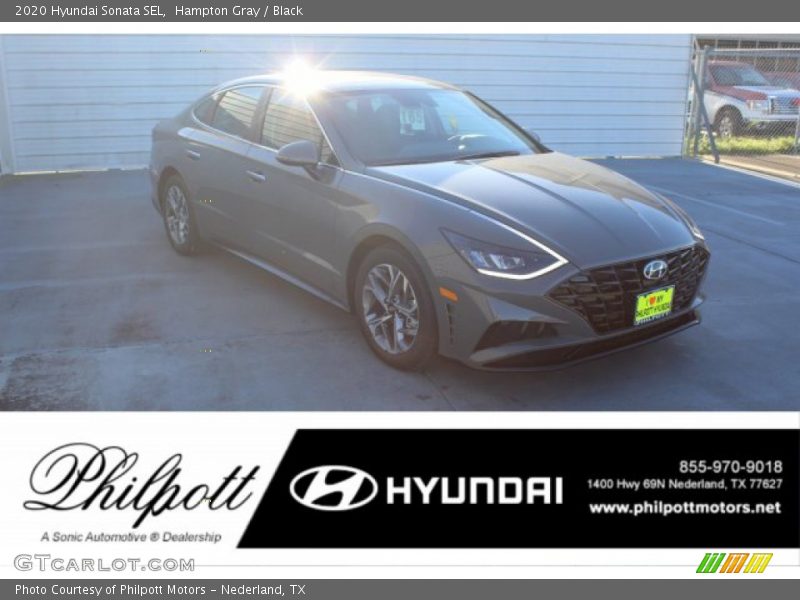 Hampton Gray / Black 2020 Hyundai Sonata SEL