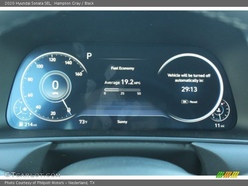 Hampton Gray / Black 2020 Hyundai Sonata SEL