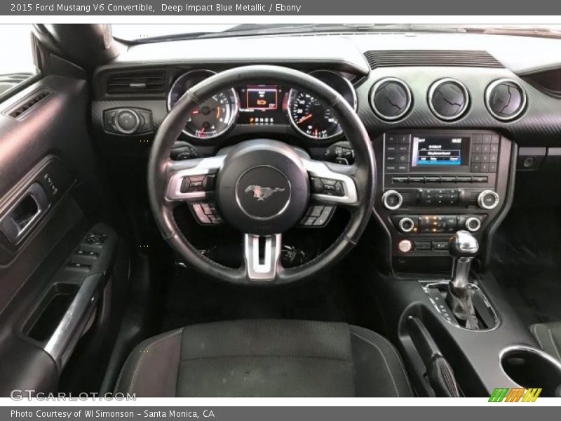 Deep Impact Blue Metallic / Ebony 2015 Ford Mustang V6 Convertible
