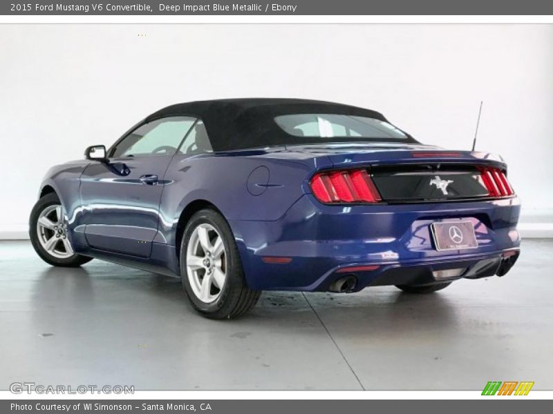 Deep Impact Blue Metallic / Ebony 2015 Ford Mustang V6 Convertible