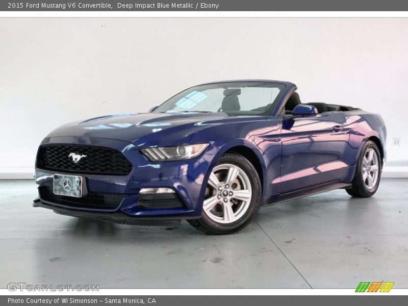 Deep Impact Blue Metallic / Ebony 2015 Ford Mustang V6 Convertible