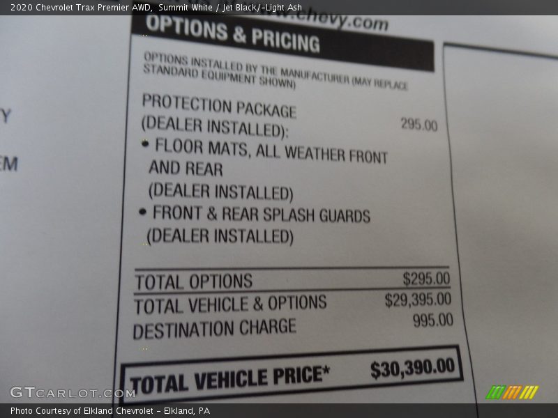 Summit White / Jet Black/­Light Ash 2020 Chevrolet Trax Premier AWD