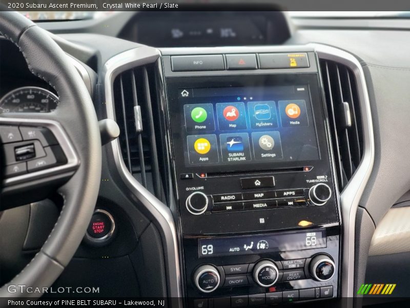Crystal White Pearl / Slate 2020 Subaru Ascent Premium