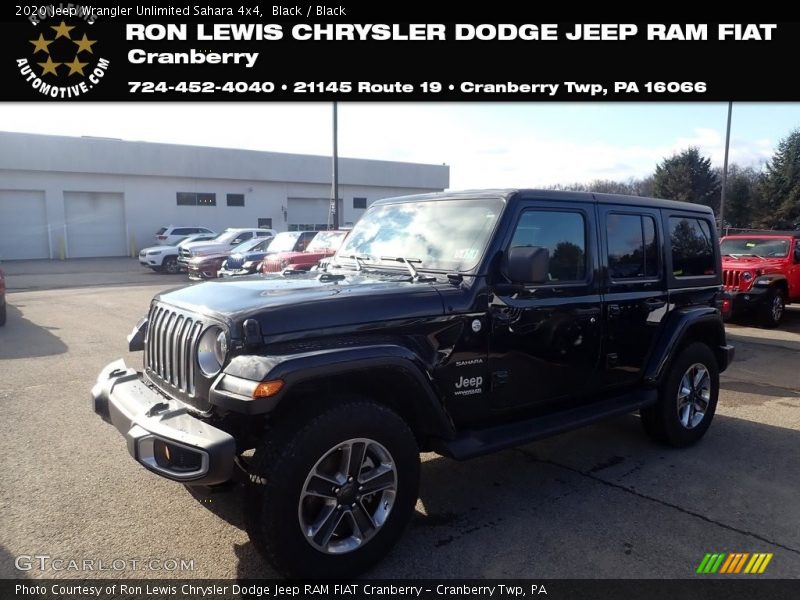 Black / Black 2020 Jeep Wrangler Unlimited Sahara 4x4