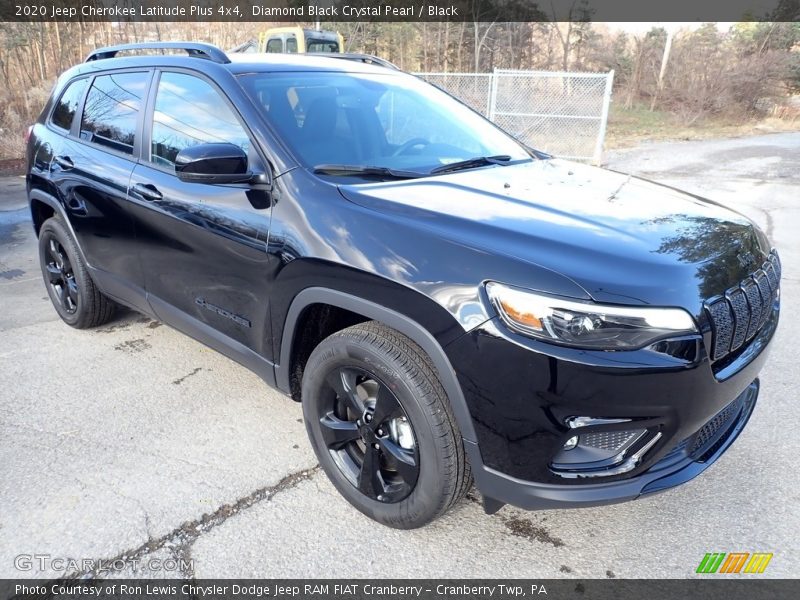 Diamond Black Crystal Pearl / Black 2020 Jeep Cherokee Latitude Plus 4x4