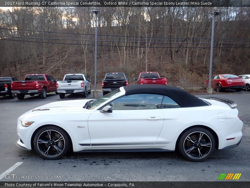 Oxford White / California Special Ebony Leather/Miko Suede 2017 Ford Mustang GT California Speical Convertible