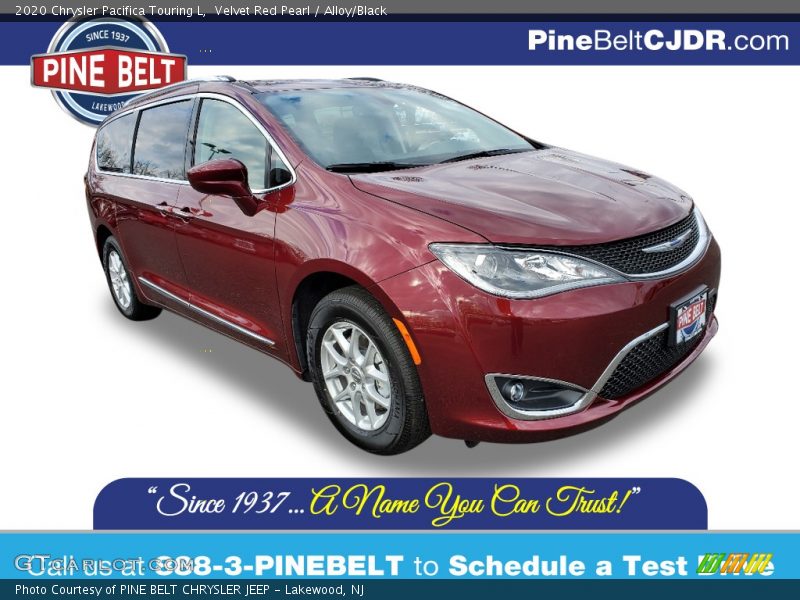 Velvet Red Pearl / Alloy/Black 2020 Chrysler Pacifica Touring L