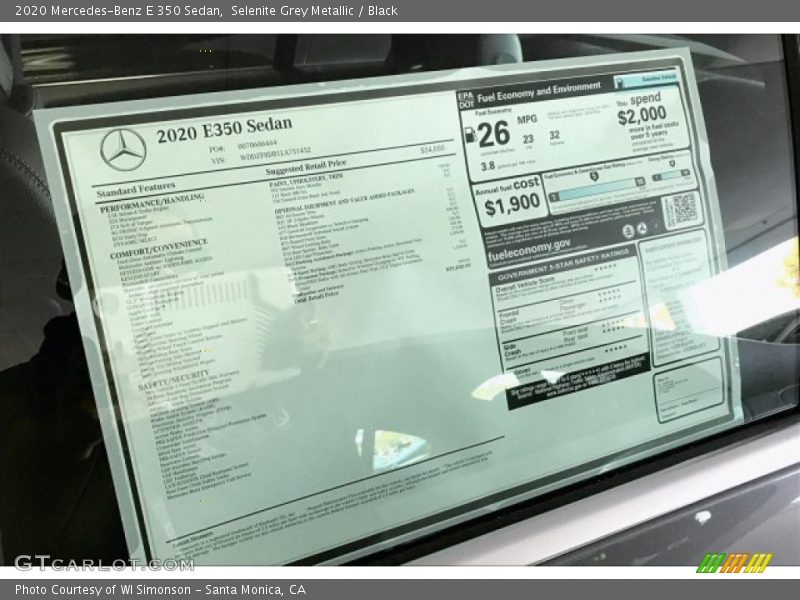 Selenite Grey Metallic / Black 2020 Mercedes-Benz E 350 Sedan