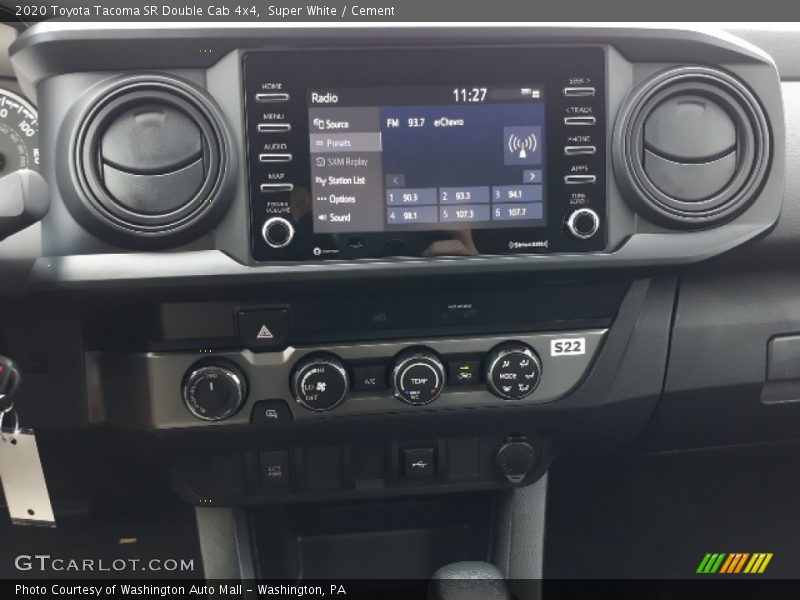 Super White / Cement 2020 Toyota Tacoma SR Double Cab 4x4