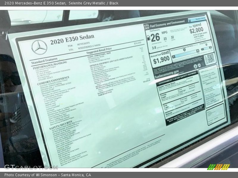 Selenite Grey Metallic / Black 2020 Mercedes-Benz E 350 Sedan