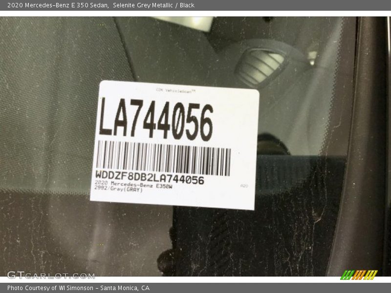 Selenite Grey Metallic / Black 2020 Mercedes-Benz E 350 Sedan