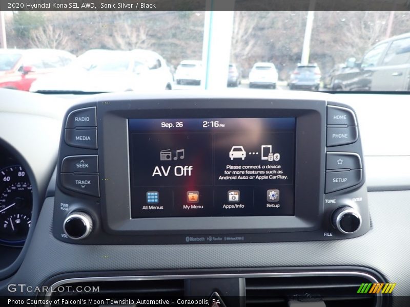 Sonic Silver / Black 2020 Hyundai Kona SEL AWD