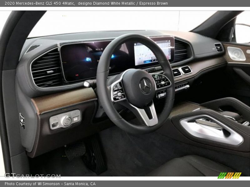 designo Diamond White Metallic / Espresso Brown 2020 Mercedes-Benz GLS 450 4Matic