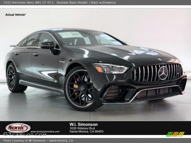 Obsidian Black Metallic / Black w/Dinamica 2020 Mercedes-Benz AMG GT 63 S