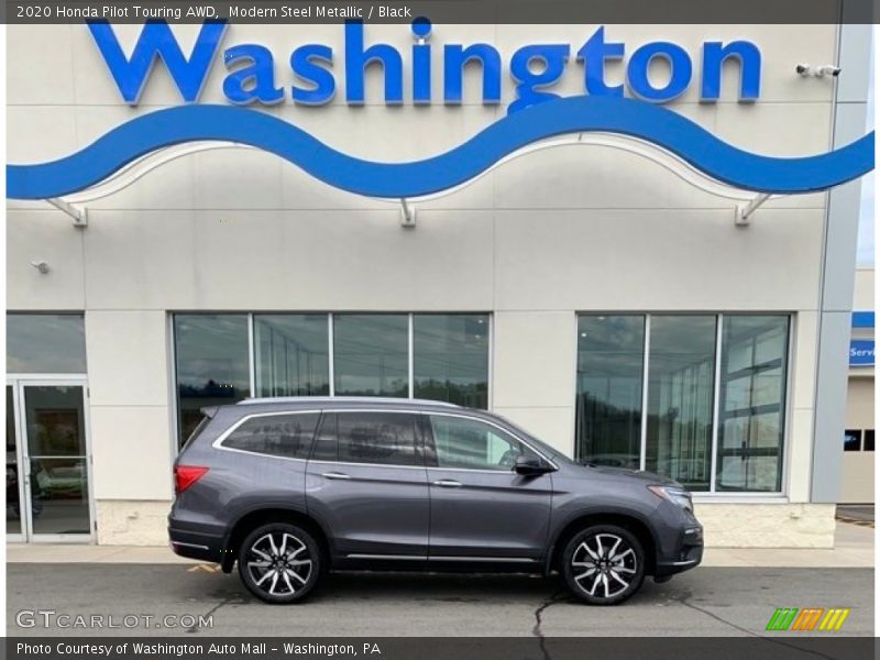 Modern Steel Metallic / Black 2020 Honda Pilot Touring AWD