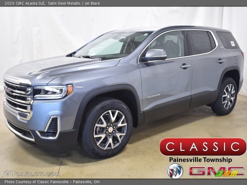 Satin Steel Metallic / Jet Black 2020 GMC Acadia SLE