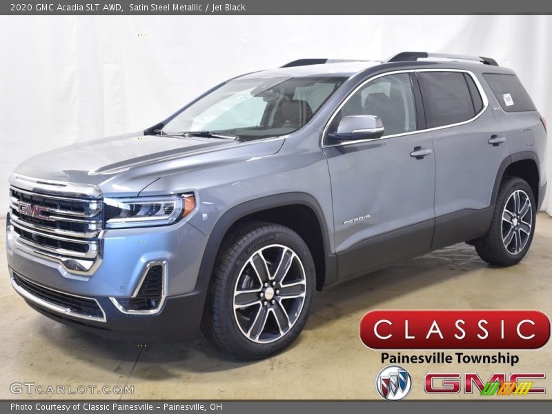Satin Steel Metallic / Jet Black 2020 GMC Acadia SLT AWD