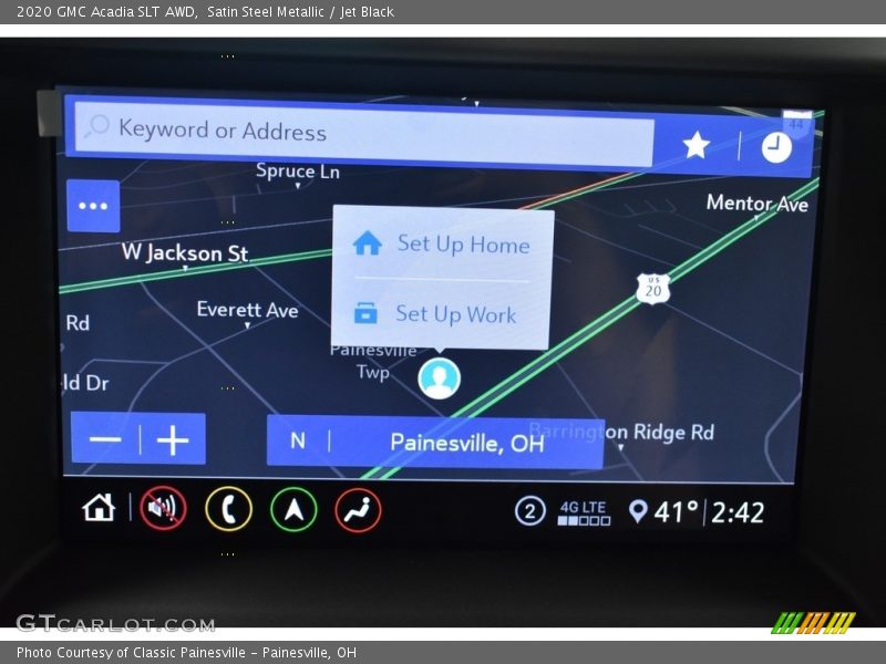 Satin Steel Metallic / Jet Black 2020 GMC Acadia SLT AWD