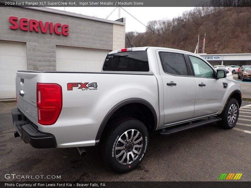 Ingot Silver Metallic / Medium Stone 2019 Ford Ranger XLT SuperCrew 4x4