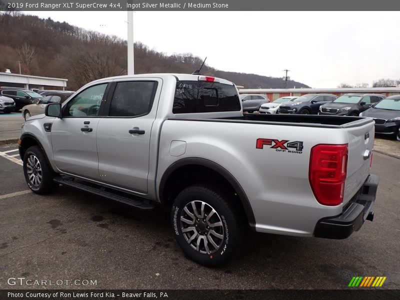Ingot Silver Metallic / Medium Stone 2019 Ford Ranger XLT SuperCrew 4x4