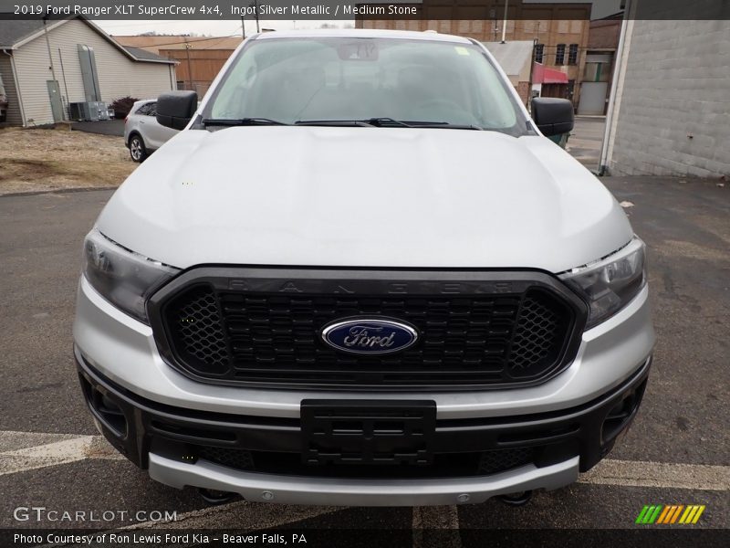 Ingot Silver Metallic / Medium Stone 2019 Ford Ranger XLT SuperCrew 4x4