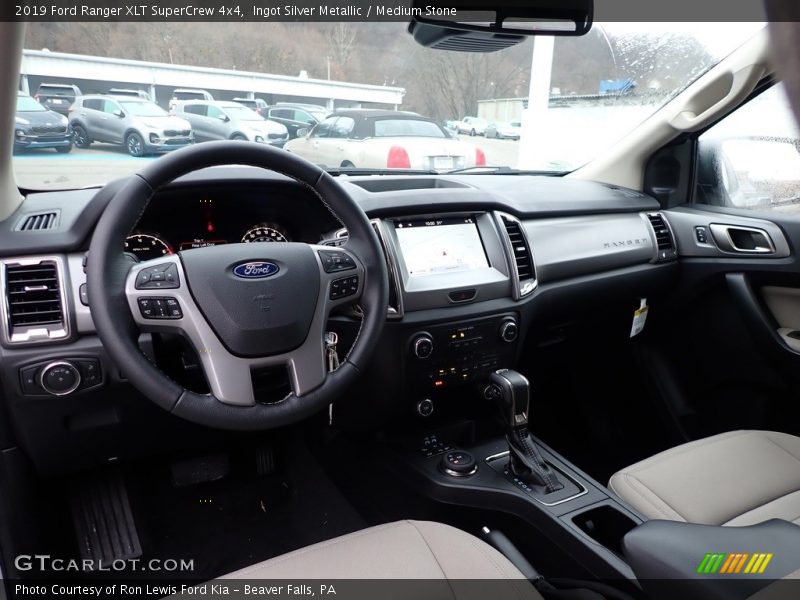 Ingot Silver Metallic / Medium Stone 2019 Ford Ranger XLT SuperCrew 4x4