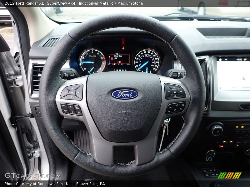 Ingot Silver Metallic / Medium Stone 2019 Ford Ranger XLT SuperCrew 4x4