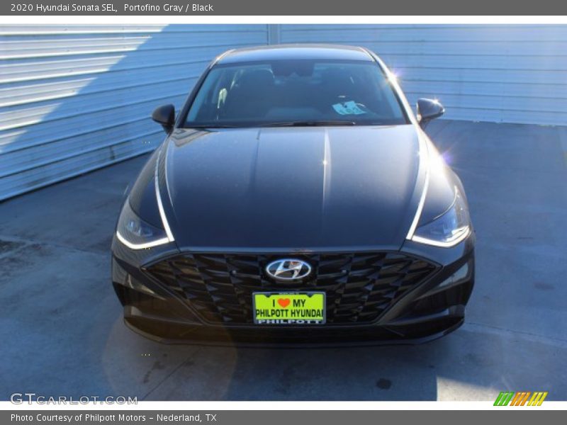 Portofino Gray / Black 2020 Hyundai Sonata SEL