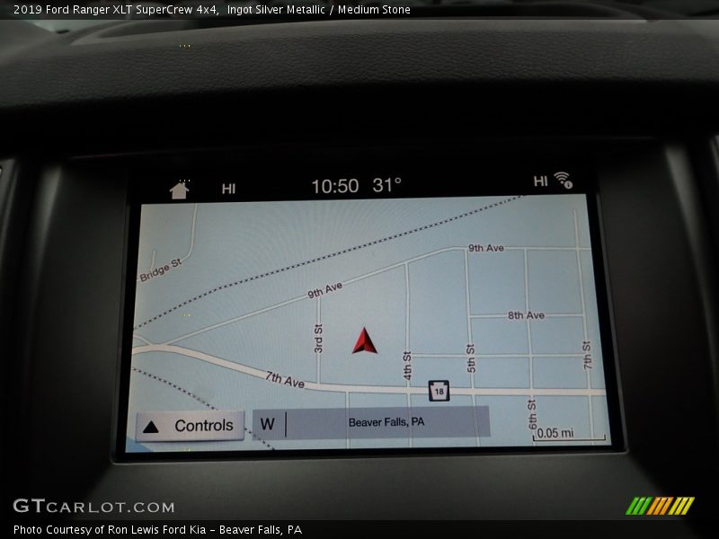 Ingot Silver Metallic / Medium Stone 2019 Ford Ranger XLT SuperCrew 4x4