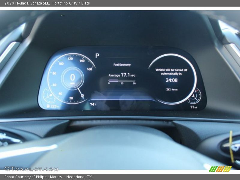 Portofino Gray / Black 2020 Hyundai Sonata SEL