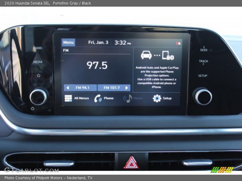Portofino Gray / Black 2020 Hyundai Sonata SEL