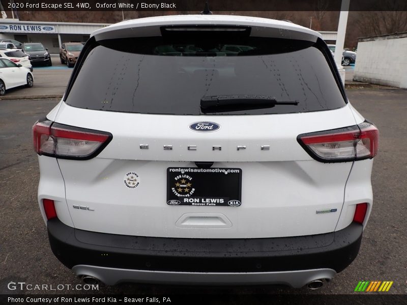 Oxford White / Ebony Black 2020 Ford Escape SEL 4WD