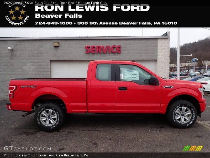 Race Red / Medium Earth Gray 2020 Ford F150 XL SuperCab 4x4