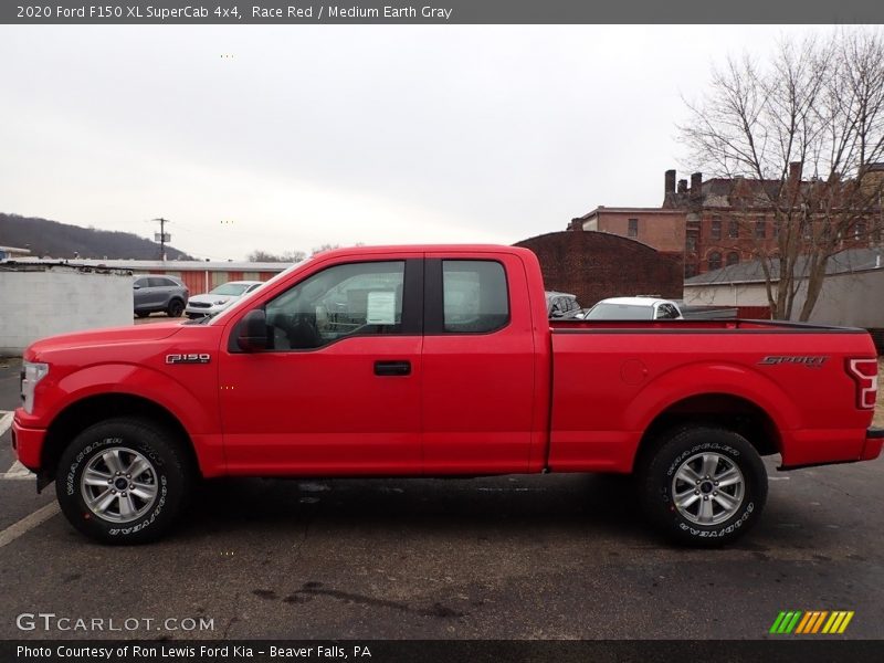 Race Red / Medium Earth Gray 2020 Ford F150 XL SuperCab 4x4