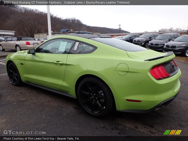 Grabber Lime / Ebony/Recaro Leather Trimmed 2020 Ford Mustang GT Premium Fastback