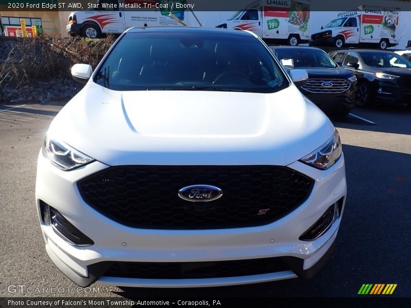 Star White Metallic Tri-Coat / Ebony 2020 Ford Edge ST AWD
