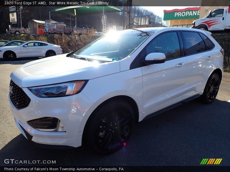 Star White Metallic Tri-Coat / Ebony 2020 Ford Edge ST AWD