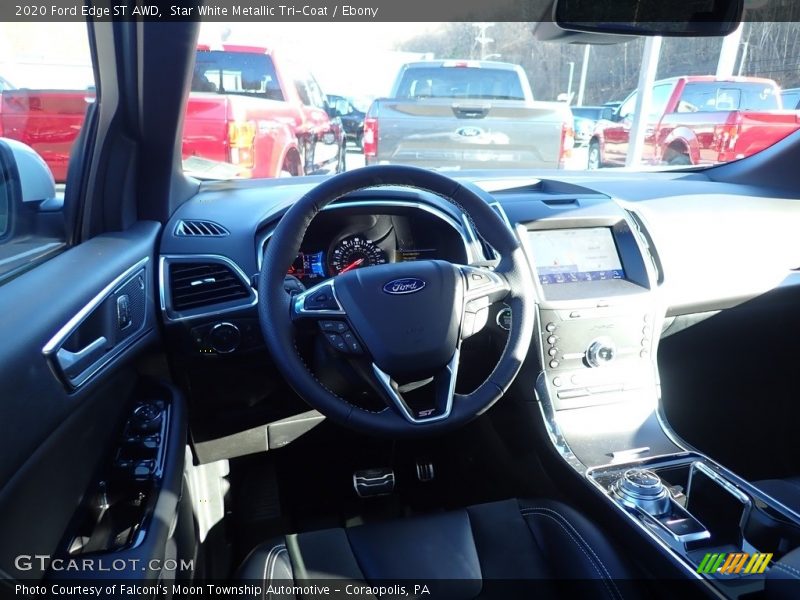 Star White Metallic Tri-Coat / Ebony 2020 Ford Edge ST AWD