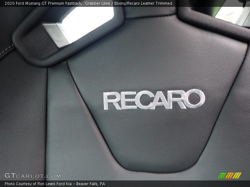 Grabber Lime / Ebony/Recaro Leather Trimmed 2020 Ford Mustang GT Premium Fastback