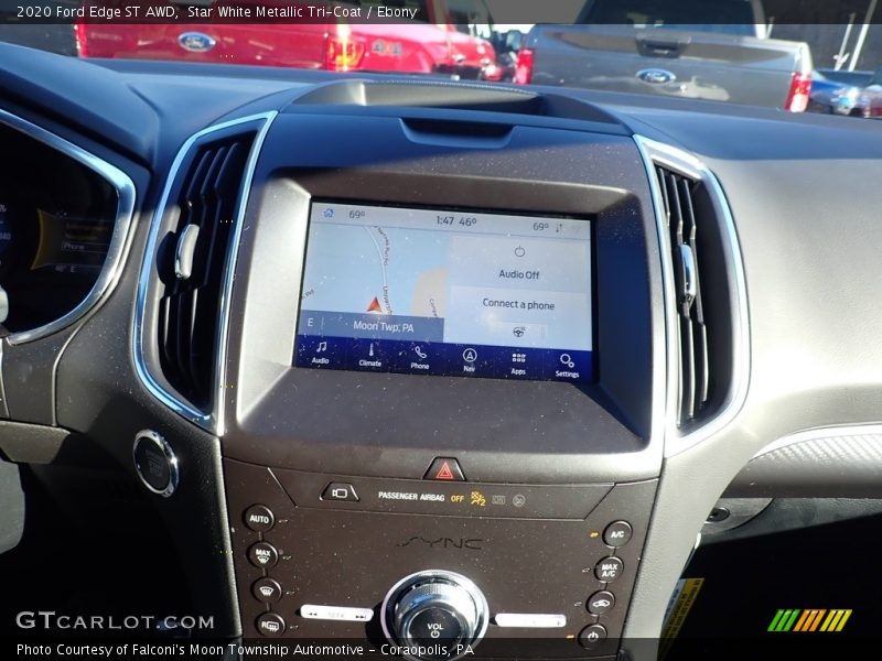 Star White Metallic Tri-Coat / Ebony 2020 Ford Edge ST AWD