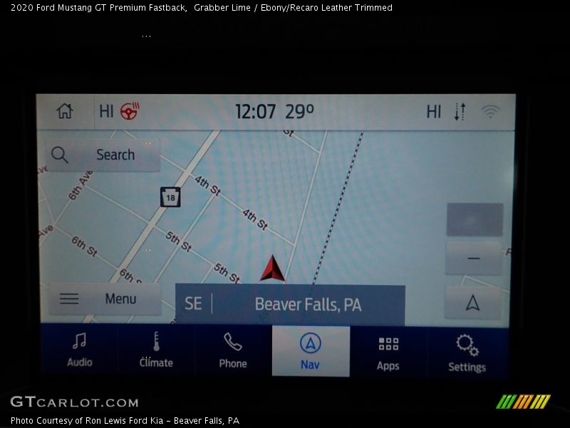 Navigation of 2020 Mustang GT Premium Fastback
