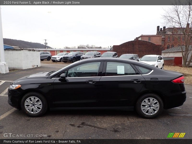 Agate Black / Medium Light Stone 2020 Ford Fusion S
