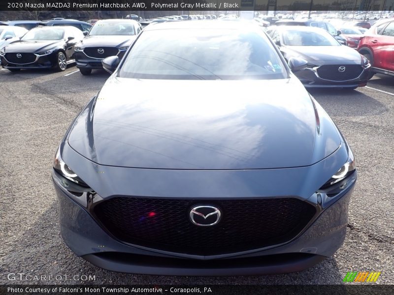 Polymetal Gray Metallic / Black 2020 Mazda MAZDA3 Premium Hatchback AWD